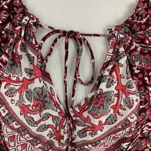 Lucky brand floral semi sheer boho top blouse - Picture 5 of 6